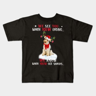 Santa Wire Fox Terrier Christmas Light Pajama Dog Xmas Kids T-Shirt